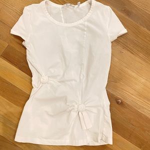 Helmut Lang white shirt with knots